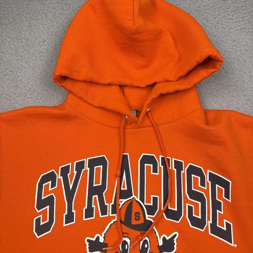 Syracuse Hoodie Mens Small Orange Champion Pullover Sweatshirt College Otto